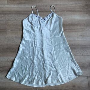 Vintage Le Boudoir Slip dress lingerie heart cut out  collar